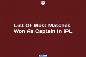 List Of Most Matches Won As Captain In IPL