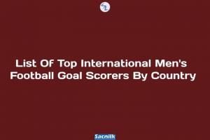 List Of Top International Men's Football Goal Scorers By Country