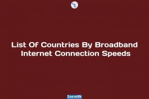 List Of Countries By Broadband Internet Connection Speeds