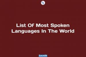 List Of Most Spoken Languages In The World