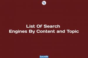List Of Search Engines By Content and Topic