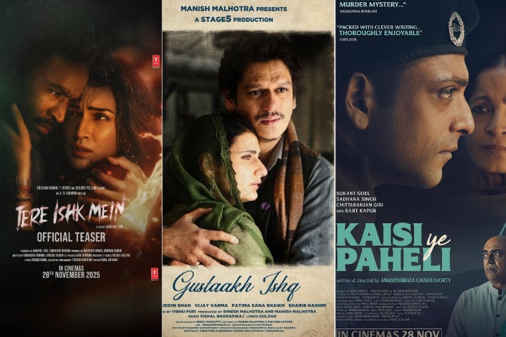 Movies Releasing This Week: Dhanush's Tere Ishk Mein, Vijay Varma's Gustaakh Ishq or Bengali thriller Danab - Which one is your weekend pick?