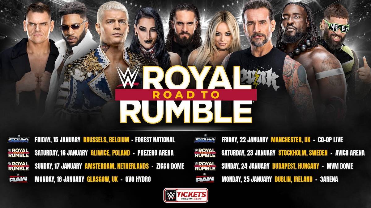 WWE Announces European Tour Dates Ahead of Royal Rumble 2027