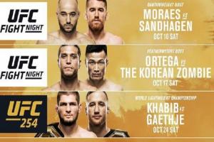 UFC Fight Night 179 Marlon Moraes vs. Cory Sandhagen Fight Card: Prediction & Preview, Date & Location, Odds