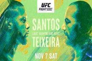 UFC Fight Night: Santos vs. Teixeira Fight Card, Prediction & Preview, Date & Location, Odds, Start Time