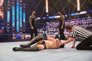 Jey Uso Launches A Post-Match Assualt To Daniel Bryan In Roman Reigns' Honor