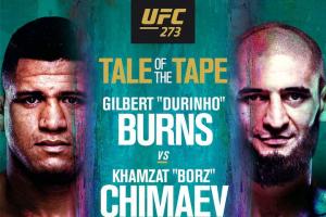 UFC 273 Results: Gilbert Burns Vs Khamzat Chimaev Full Match & Winner