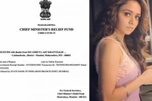 Amruta Khanvilkar donates 1 lakh in the fight against COVID-19