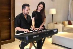 Mika Singh records song with next-door neighbor Chahatt Khanna