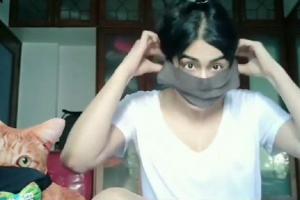 Adah Sharma gives tutorial on how to masks at home