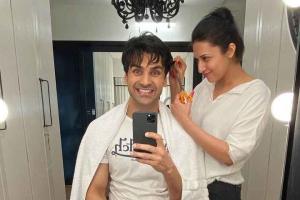 Divyanka Tripathi turns hairstylist for hubby Vivek Dahiya