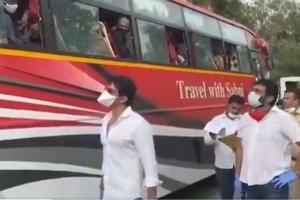 Sonu Sood arranges buses for the migrant workers to reach their homes