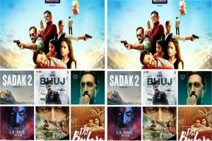 The first look posters of Dil Bechara, Laxmmi Bomb, Bhuj, Sadak 2, The Big Bull, Khuda Haafiz, and Lootcase 