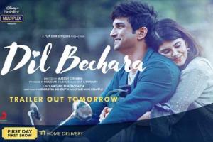 Dil Bechara trailer beats Avengers Infinity War to become the most liked trailer on Youtube within 24 hours