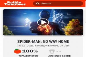 Spider-Man: No Way Home Debut With 100% Review Score On Rotten Tomatoes